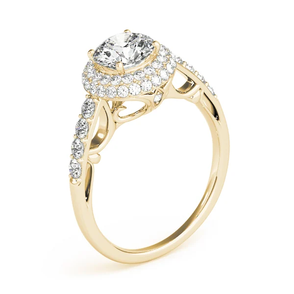 Solitaire Double Halo Engagement Ring - Image 8