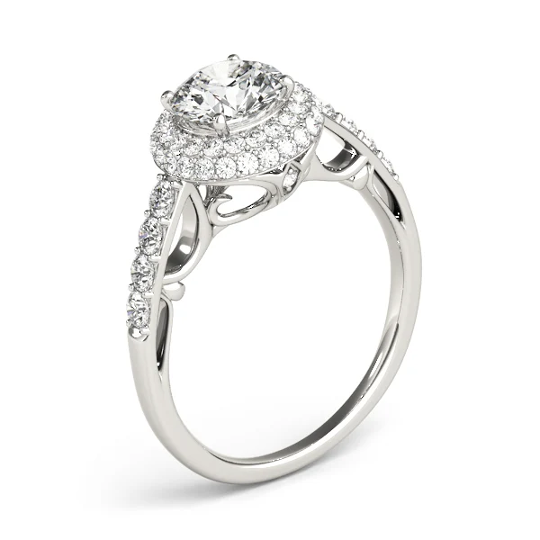 Solitaire Double Halo Engagement Ring - Image 4