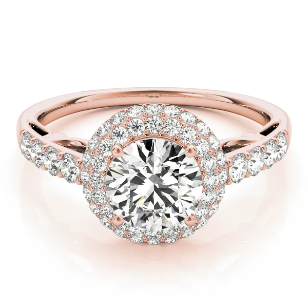 Solitaire Double Halo Engagement Ring - Image 11