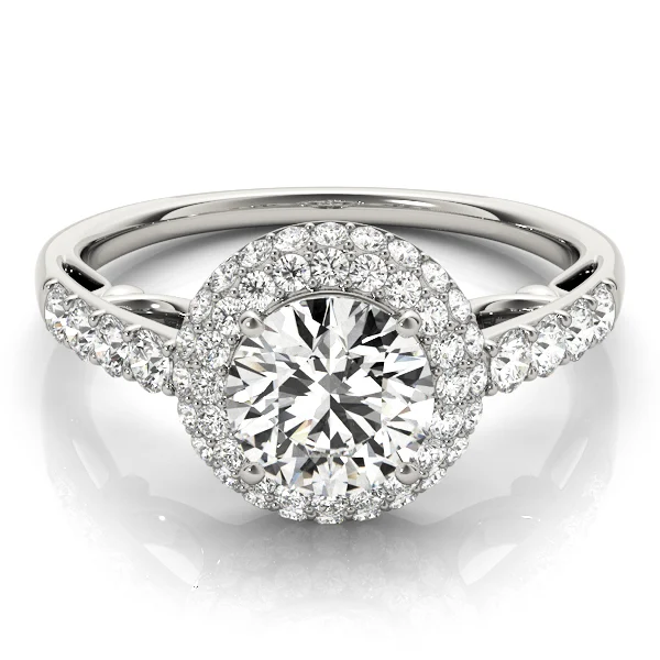Solitaire Double Halo Engagement Ring - Image 3