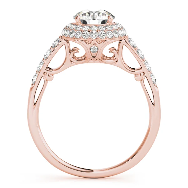 Solitaire Double Halo Engagement Ring - Image 10