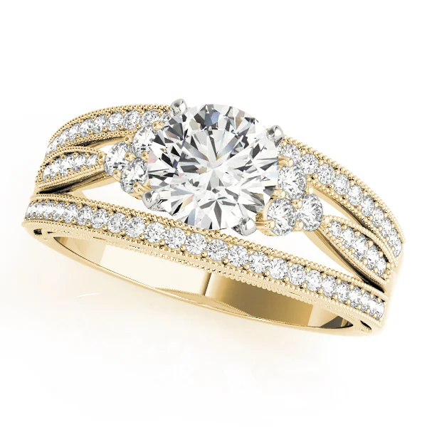Multirow Milgrain Prong Set Engagement Rings - Image 5
