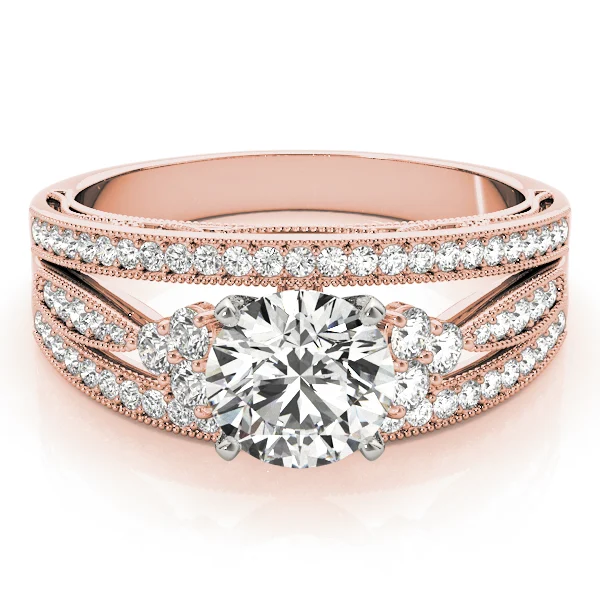 Multirow Milgrain Prong Set Engagement Rings - Image 11
