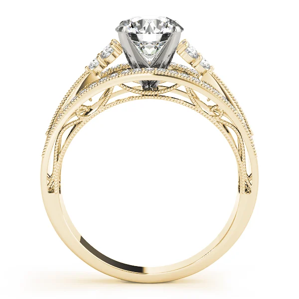 Multirow Milgrain Prong Set Engagement Rings - Image 6