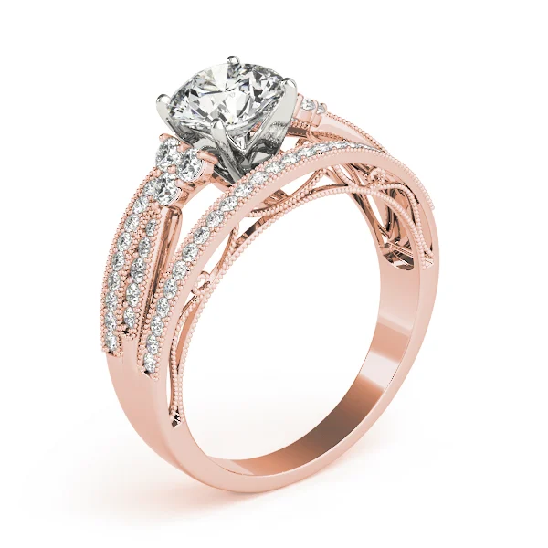 Multirow Milgrain Prong Set Engagement Rings - Image 12