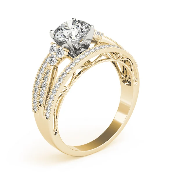 Multirow Milgrain Prong Set Engagement Rings - Image 8