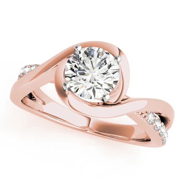 Solitaire Bypass Engagement Ring - Image 10