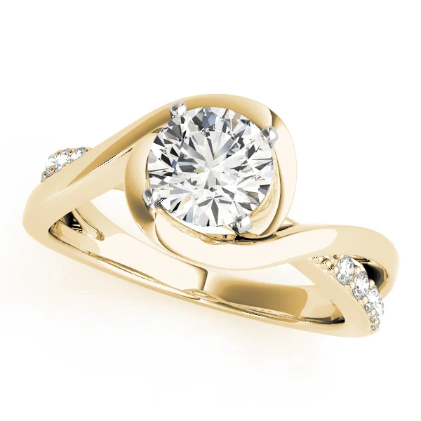 Solitaire Bypass Engagement Ring - Image 6