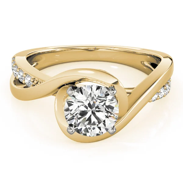 Solitaire Bypass Engagement Ring - Image 8