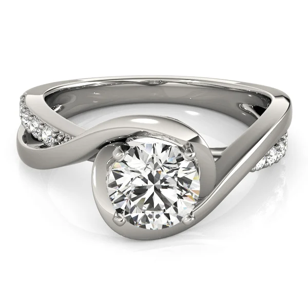 Solitaire Bypass Engagement Ring - Image 3