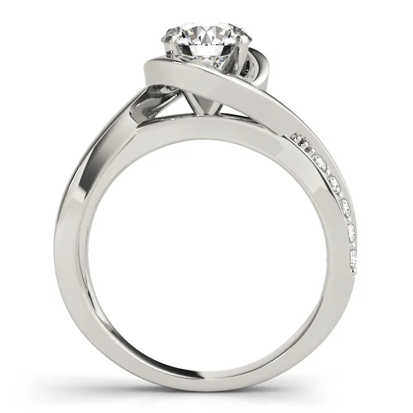 Solitaire Bypass Engagement Ring - Image 2