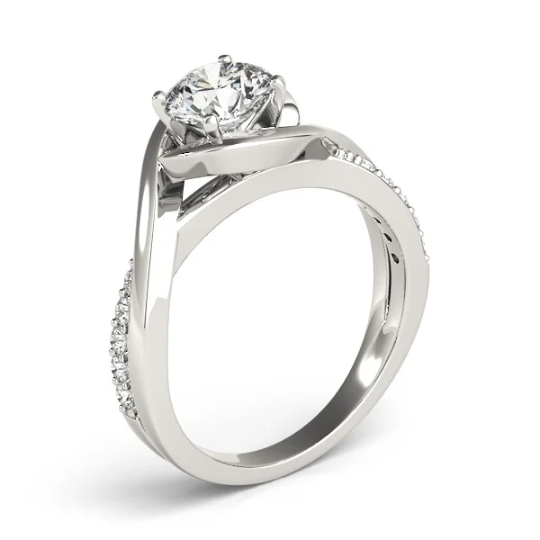 Solitaire Bypass Engagement Ring - Image 4