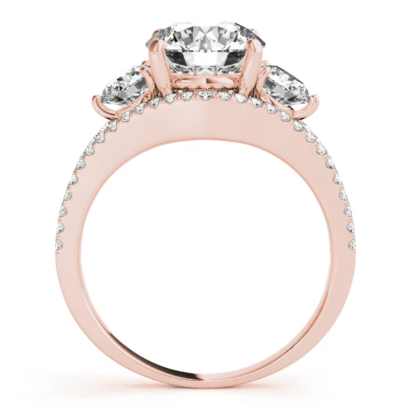 3-Stone Double Row Split Shank Engagement Ring - Image 10