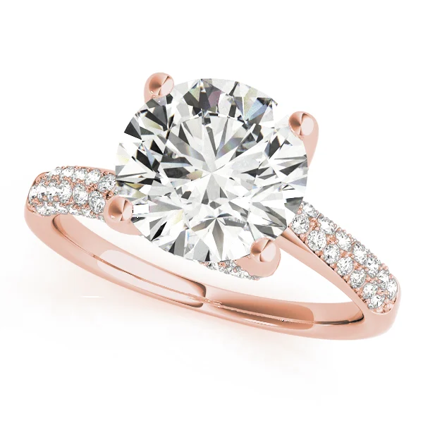 Bypass Multirow Pavé Engagement Ring - Image 9