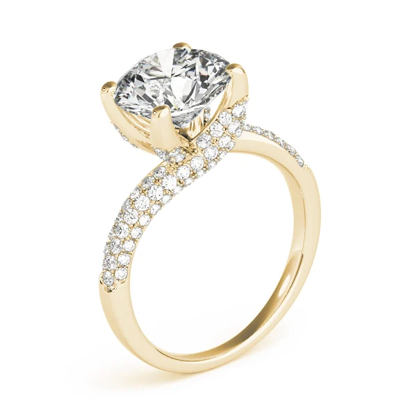 Bypass Multirow Pavé Engagement Ring - Image 8