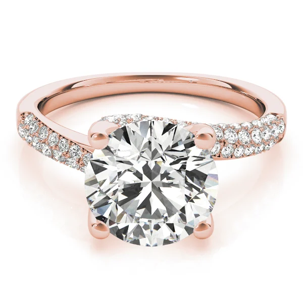 Bypass Multirow Pavé Engagement Ring - Image 11