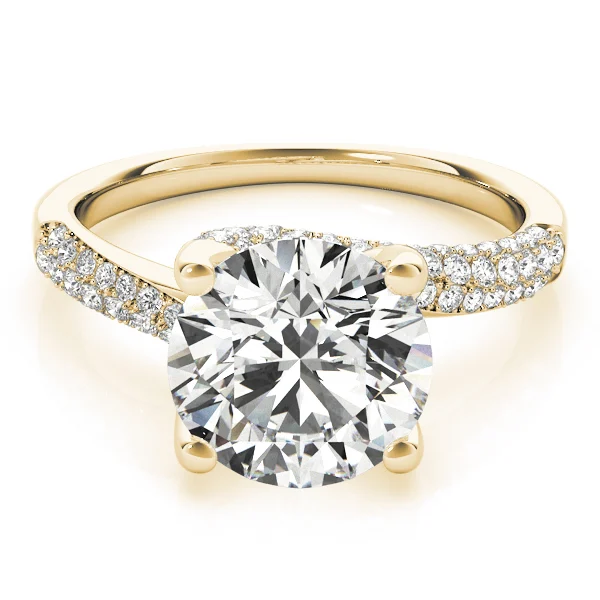 Bypass Multirow Pavé Engagement Ring - Image 7