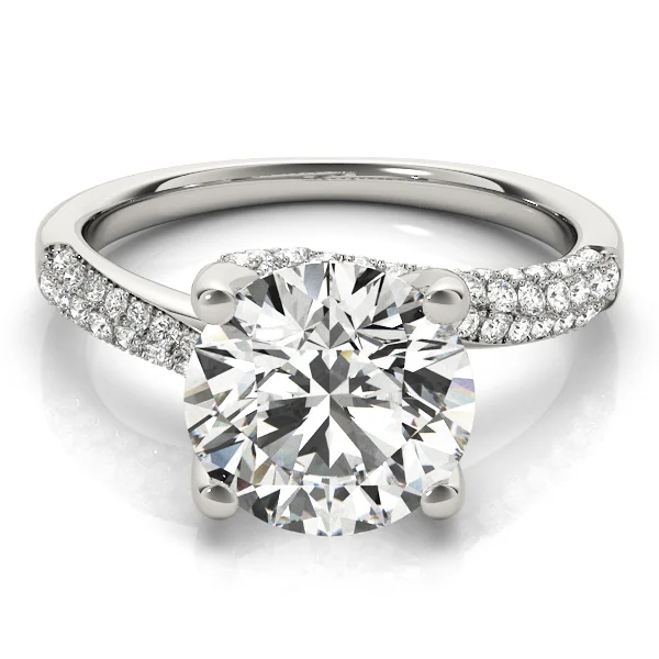 Bypass Multirow Pavé Engagement Ring - Image 3
