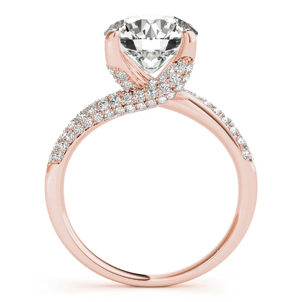 Bypass Multirow Pavé Engagement Ring - Image 10