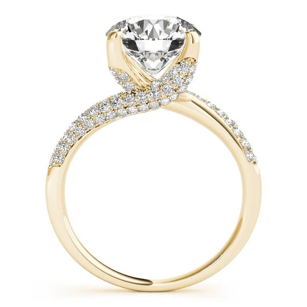 Bypass Multirow Pavé Engagement Ring - Image 6