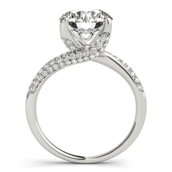 Bypass Multirow Pavé Engagement Ring - Image 2