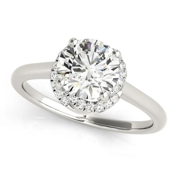 Solitaire Round Halo Engagement Ring