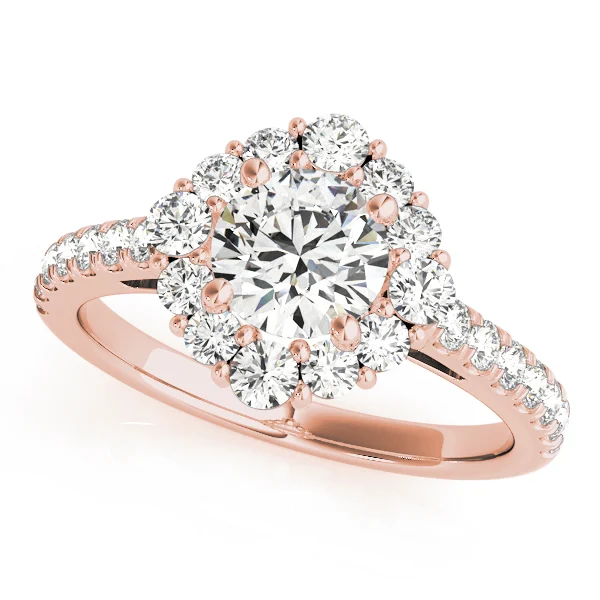 Solitaire Halo Engagement Ring - Image 9