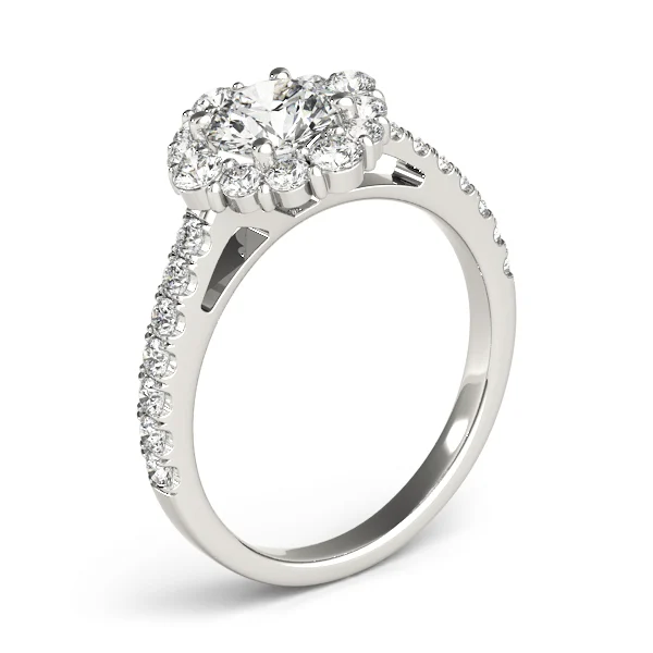 Solitaire Halo Engagement Ring - Image 4