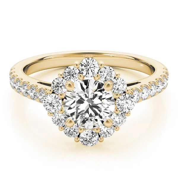 Solitaire Halo Engagement Ring - Image 7