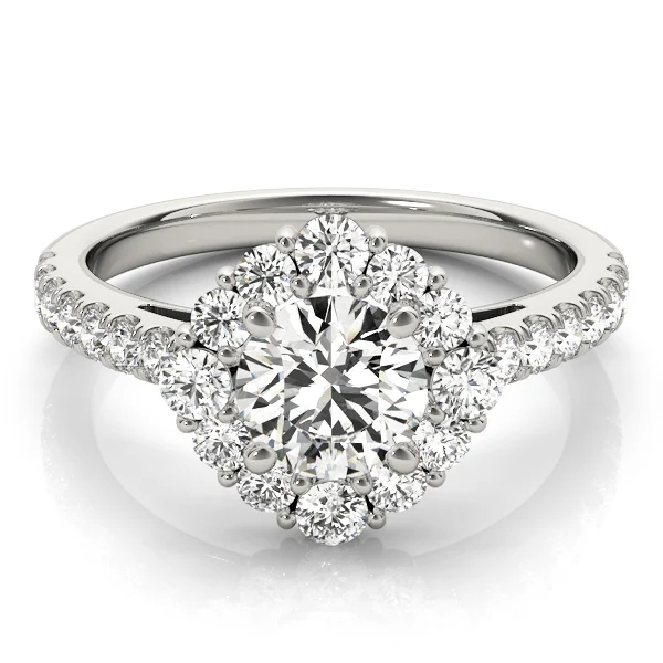 Solitaire Halo Engagement Ring - Image 3