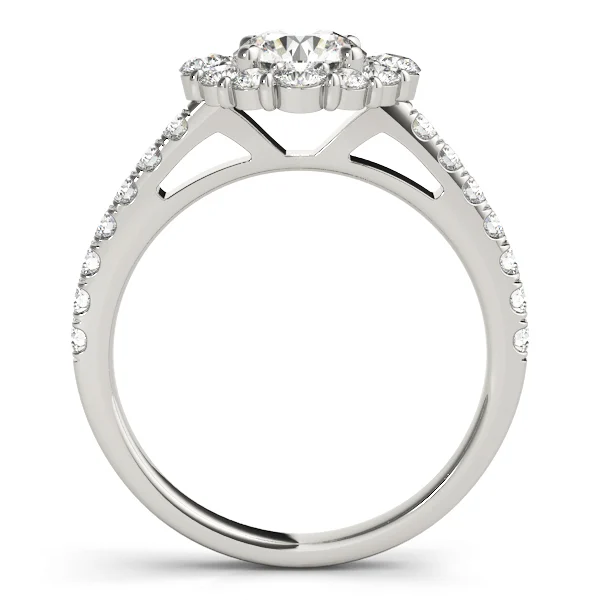 Solitaire Halo Engagement Ring - Image 2