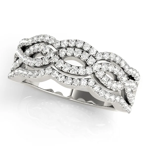 Infinity Multirow Split Prong Wedding Rings
