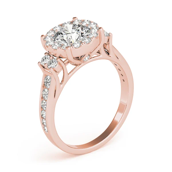 ROUND HALO ENGAGEMENT RING - Image 12