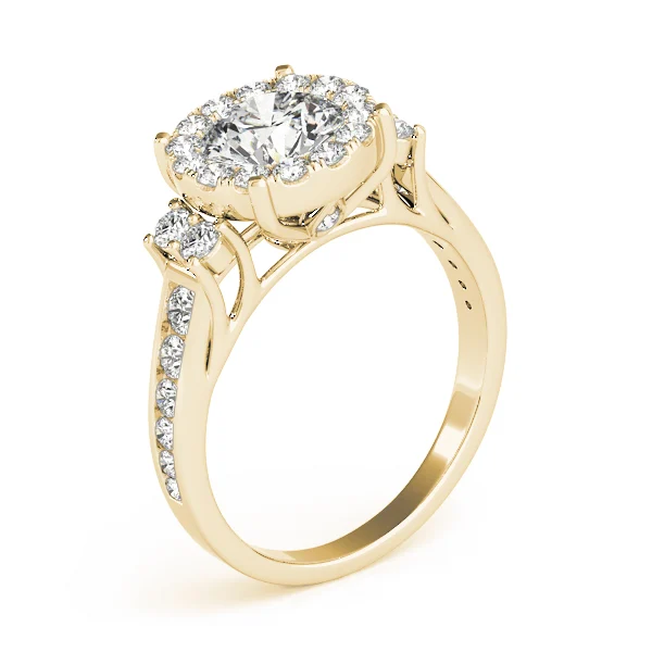 ROUND HALO ENGAGEMENT RING - Image 8