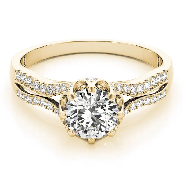 Round Hidden Halo Split Shank Engagement Ring - Image 7