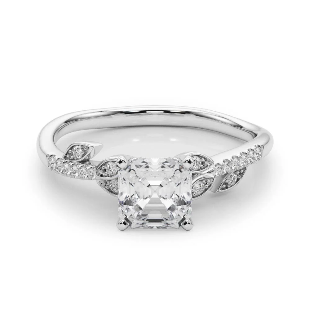 Accented Nature Inspired Engagement Ring - Image 15
