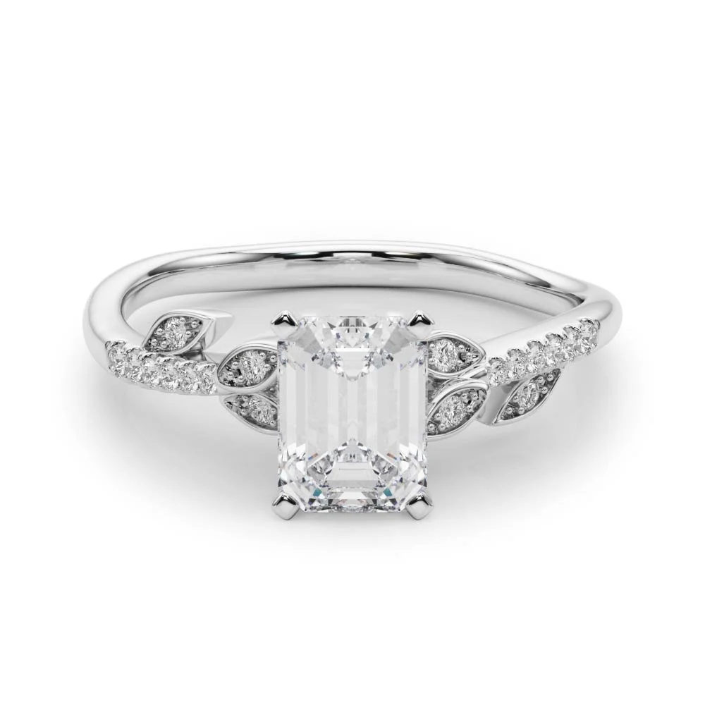 Accented Nature Inspired Engagement Ring - Image 16