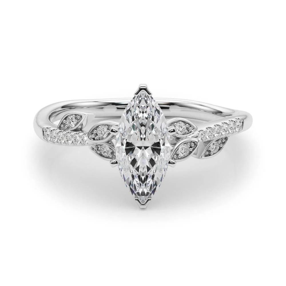 Accented Nature Inspired Engagement Ring - Image 17