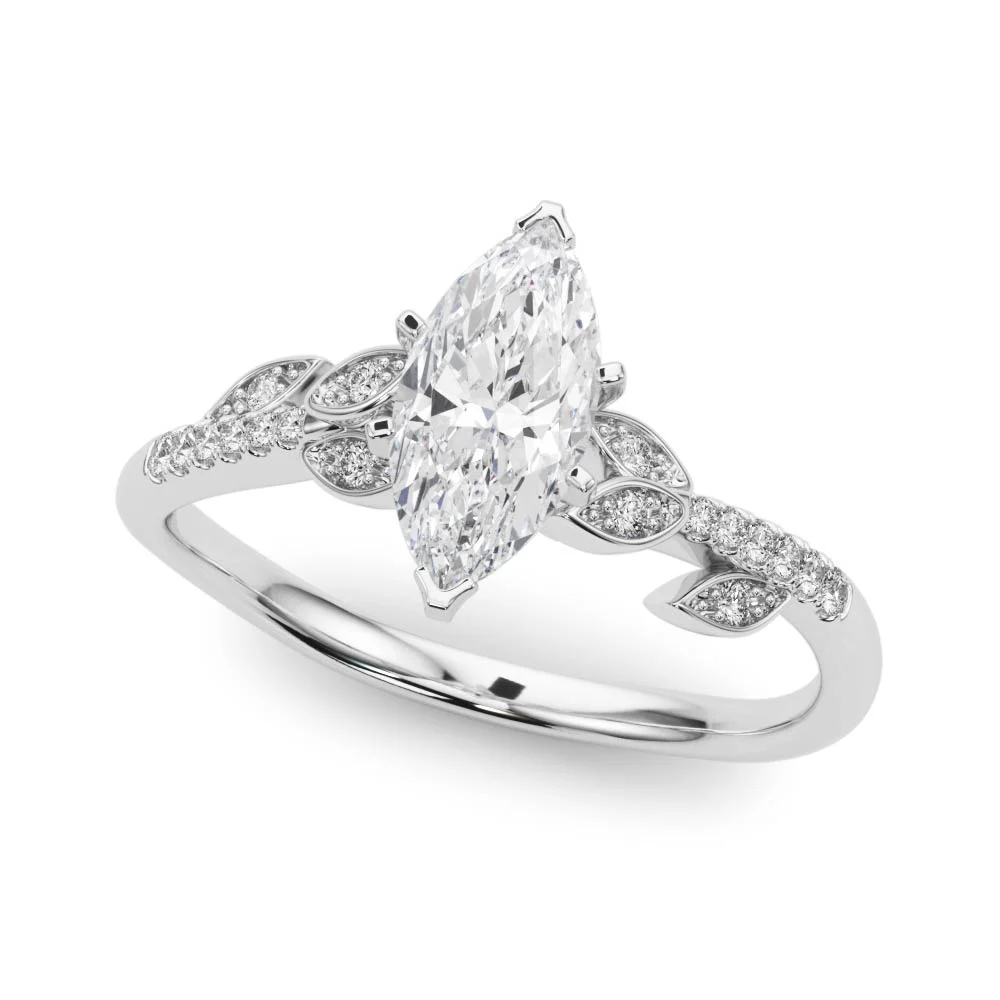 Accented Nature Inspired Engagement Ring - Image 3