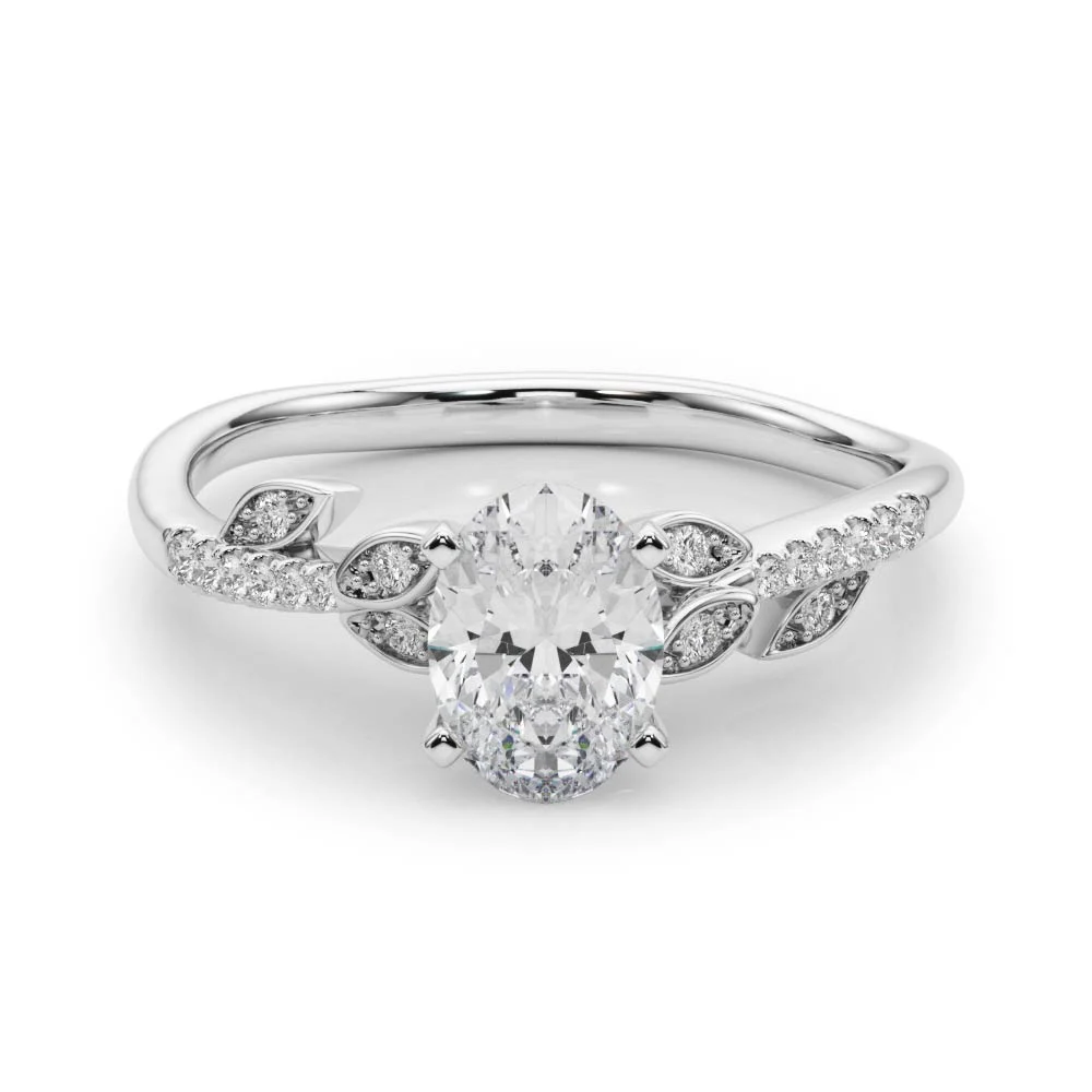 Accented Nature Inspired Engagement Ring - Image 18