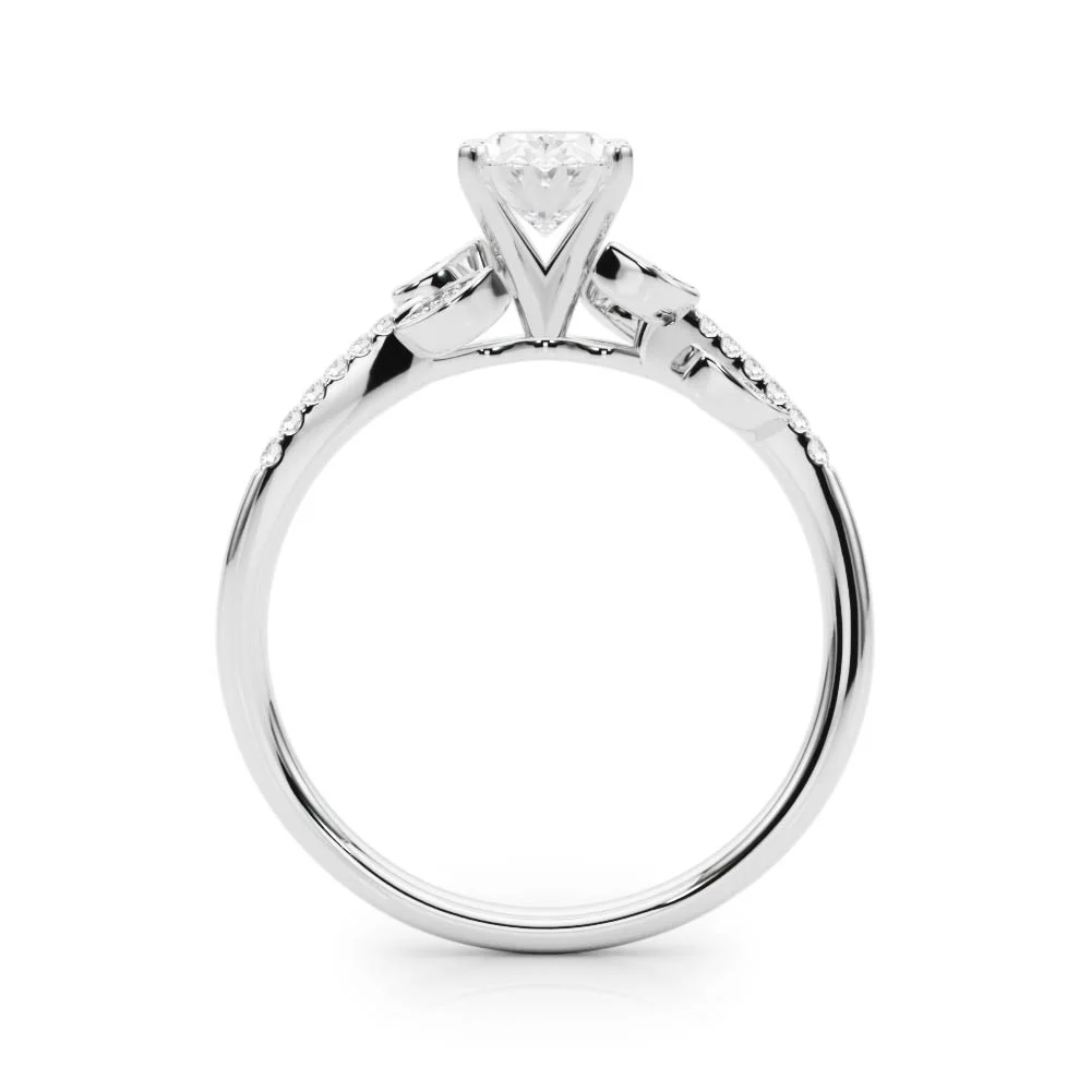 Accented Nature Inspired Engagement Ring - Image 11