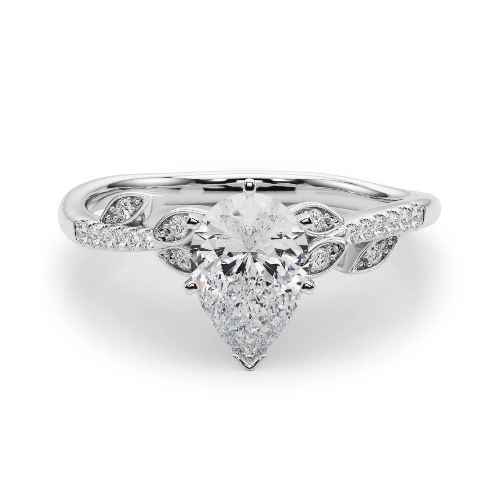 Accented Nature Inspired Engagement Ring - Image 19