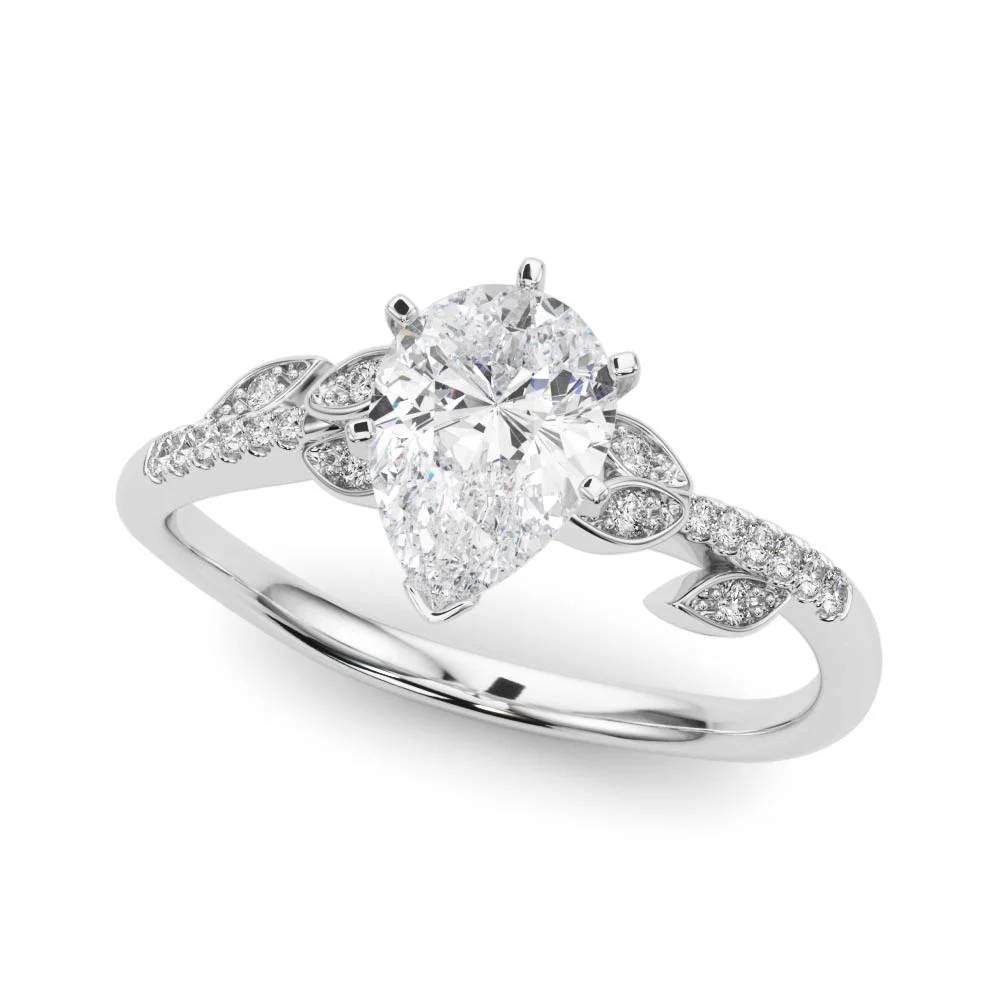 Accented Nature Inspired Engagement Ring - Image 5