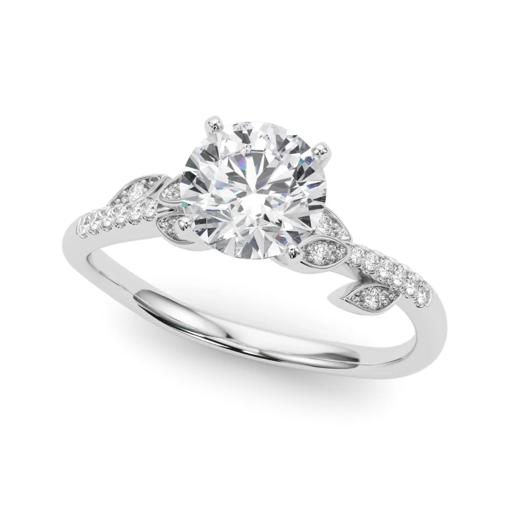 Accented Nature Inspired Engagement Ring - Image 6