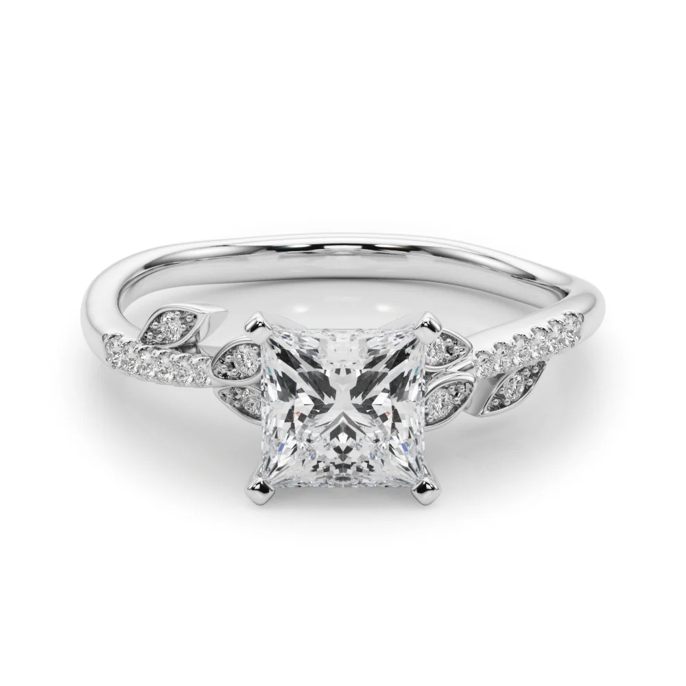 Accented Nature Inspired Engagement Ring - Image 21