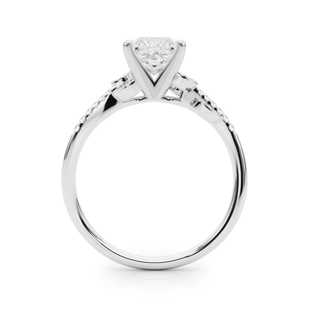 Accented Nature Inspired Engagement Ring - Image 14