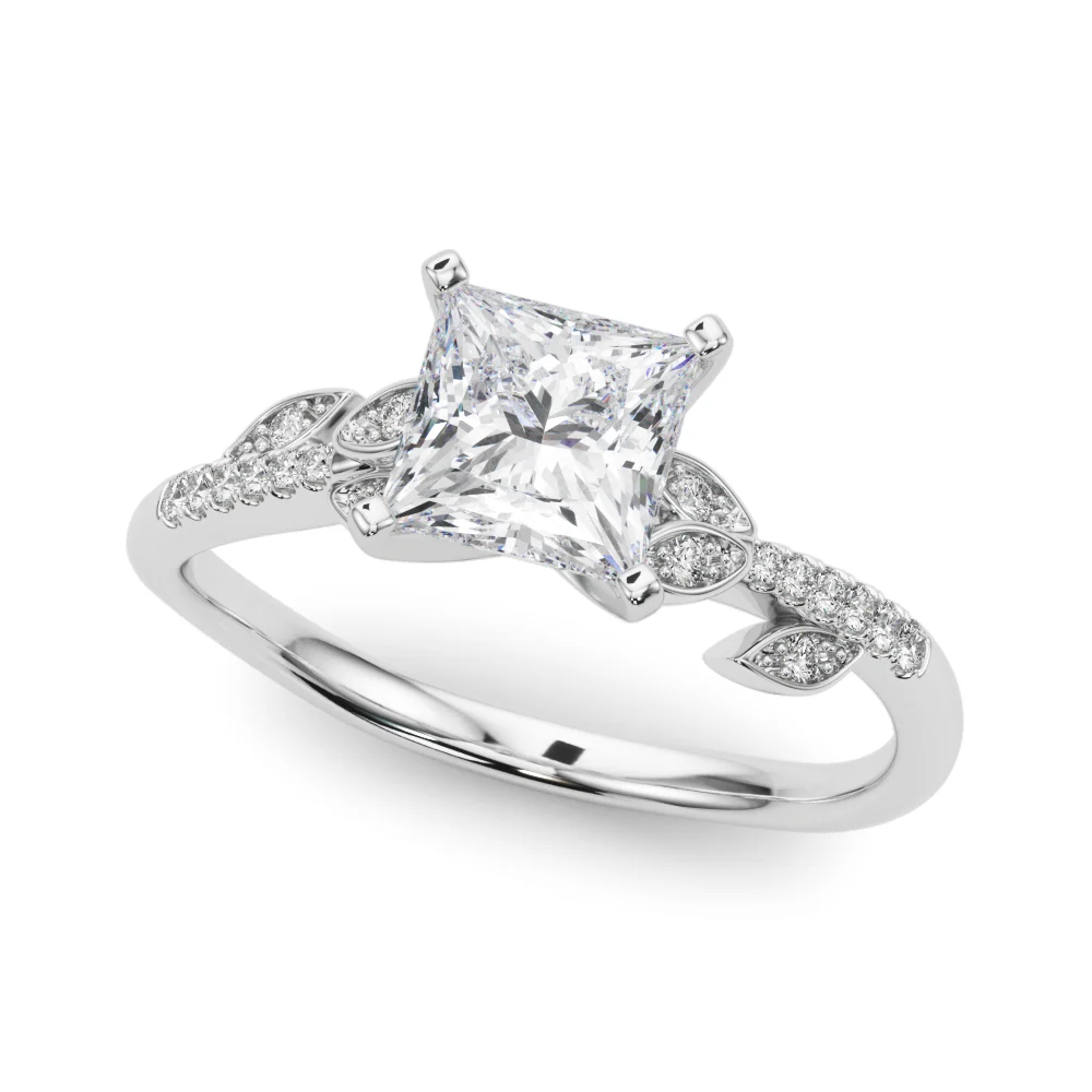Accented Nature Inspired Engagement Ring - Image 7