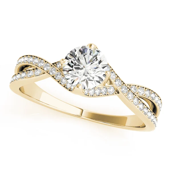 Double Row Twisted Shank Prong Engagement Rings - Image 5