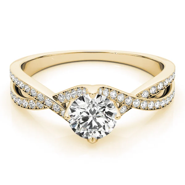 Double Row Twisted Shank Prong Engagement Rings - Image 7