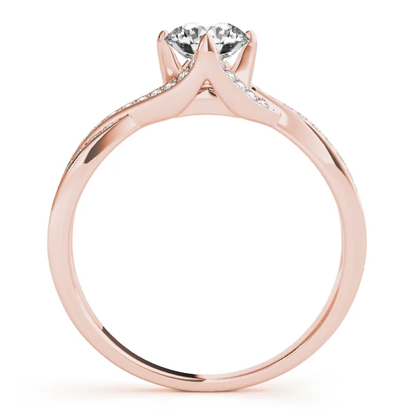 Double Row Twisted Shank Prong Engagement Rings - Image 10